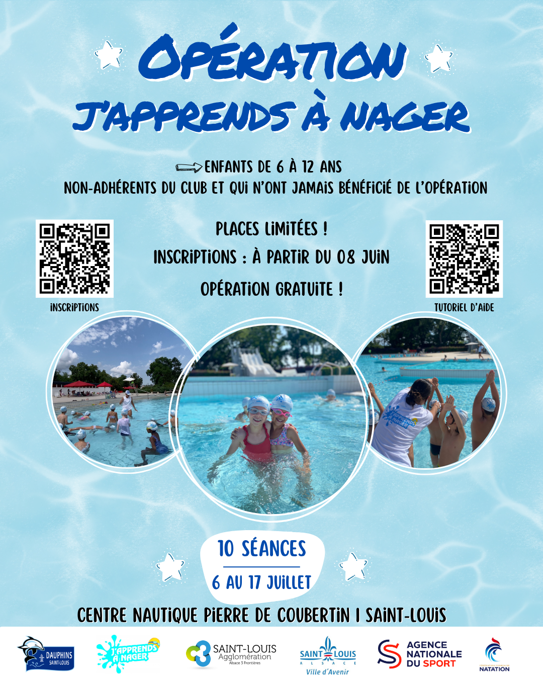 J'apprends à nager